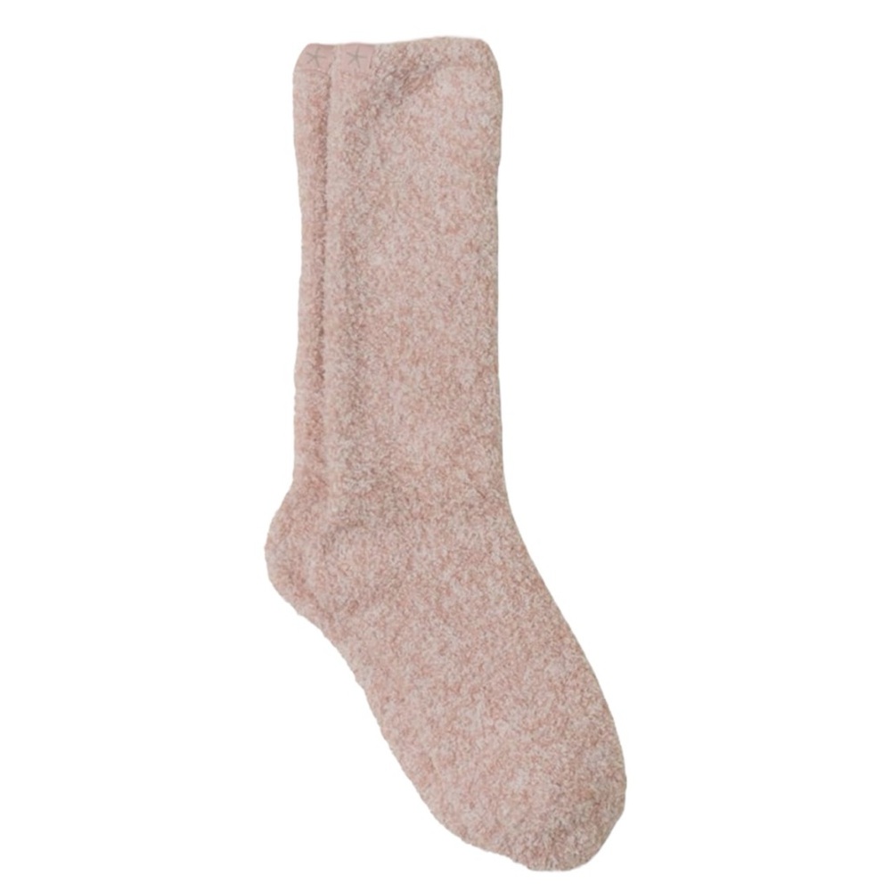 Barefoot Dreams Cozy Socks | Dusty Rose Marled Preowned